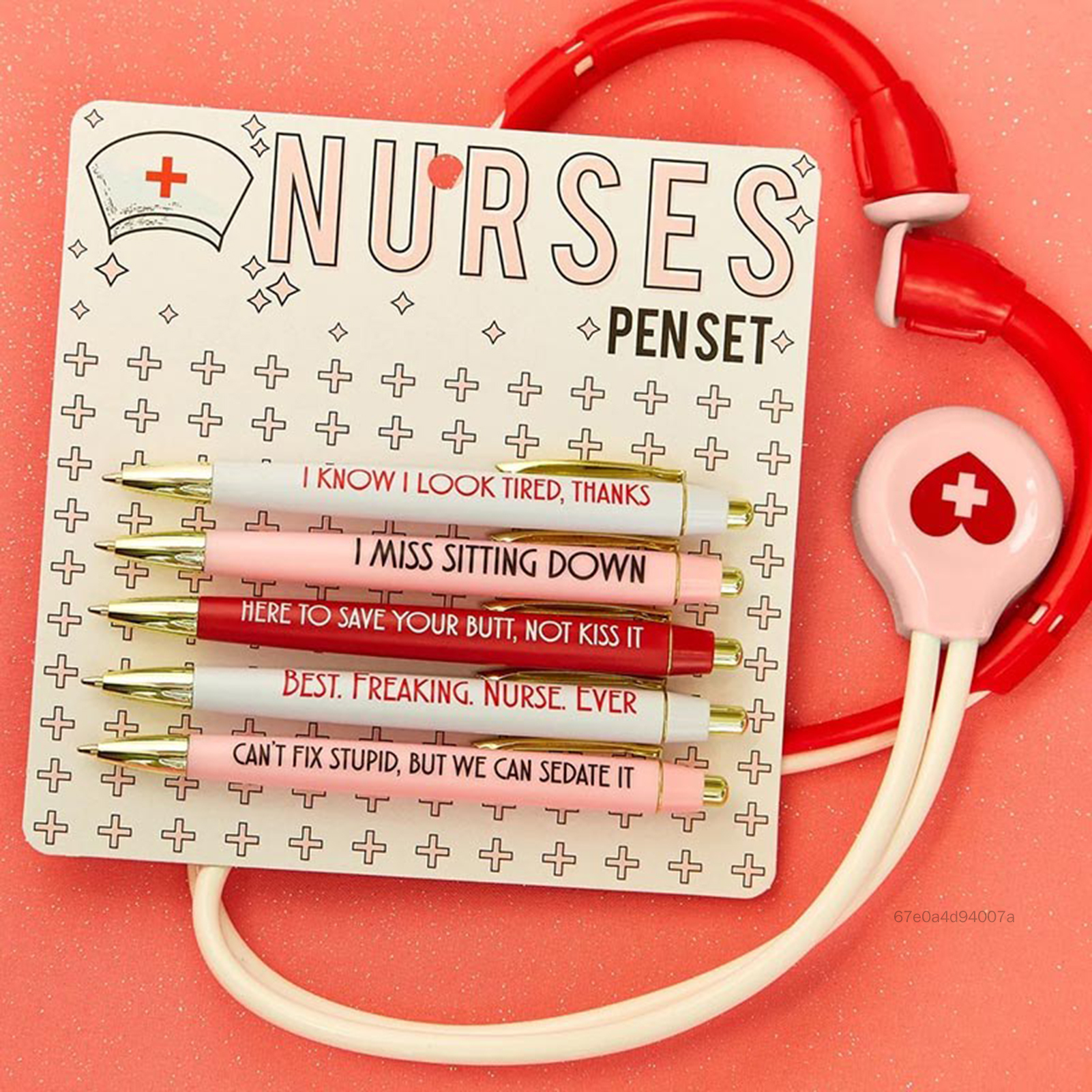 5PCS Funny Nurses Pens Set Smooth Writing Delicate Design Pen for Valentine's Day Gift MIO-VN