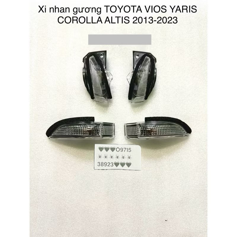 ĐÈN XI NHAN GƯƠNG TOYOTA VIOS CAMRY YARIS COROLLA ALTIS 2013-2023 HÀNG CAO CẤP