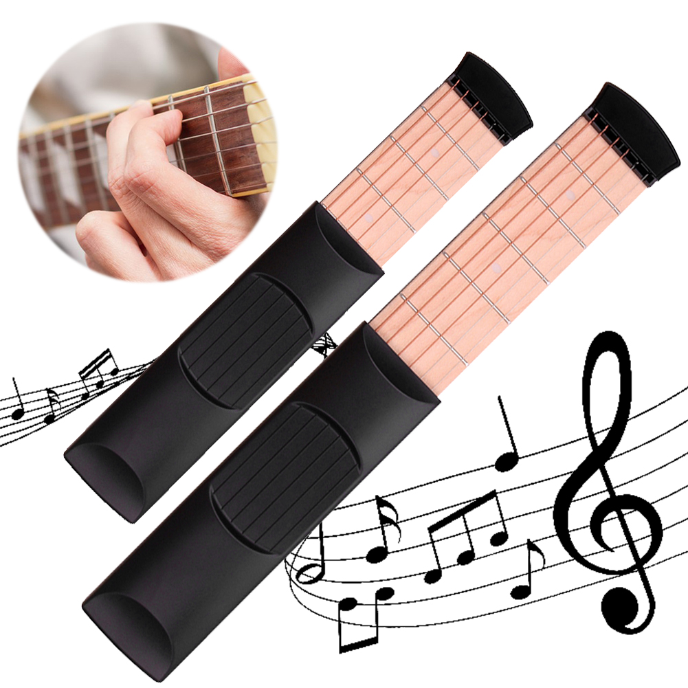 Sportschannel 6 dây 4/6 băn khoăn đàn guitar Bỏ Túi thực hành Cổ Đàn Guitar di động hợp âm công cụ luyện tập guitar Dụng cụ luyện hợp âm cho người mới bắt đầu