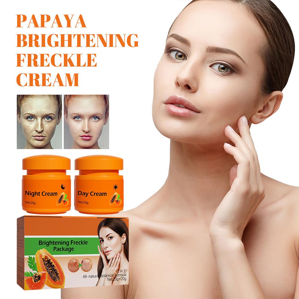 Papaya Day Night Cream Remove Dark Spots Black Pigmentation Brighten S7A7 Dots Cream Melasma Remover