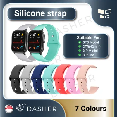 Silicone Strap Smart Watch Band Wrist Strap Replacement for Amazfit GTS / GTR (42mm) / BIP / BIP Lite/ BIP S/Bip U/Bip U Pro