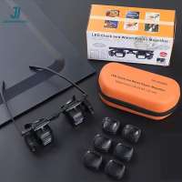 JM 24X Đầu Gắn Kính lúp Di Động sửa đồng hồ Kính lúp có đèn Led Ánh Sáng Cho Hàn Điện Thoại linh kiện điện tử