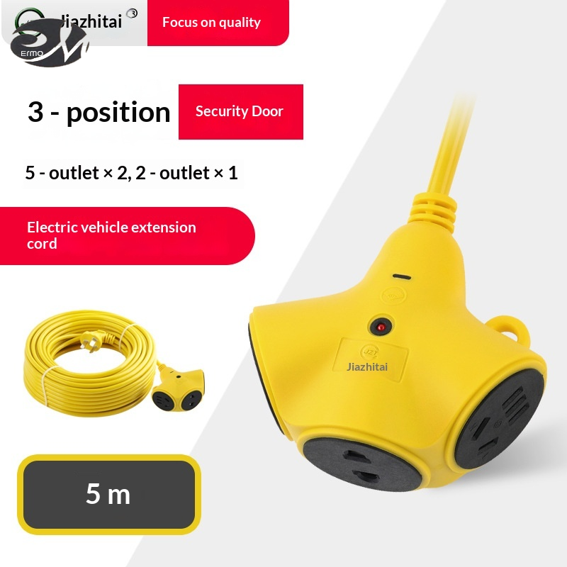 ERMO Outdoor Extension Cord with 3 Outlets, Safety Door, Anti-Drop Design for Electric Vehicle Charging and Household Use ราคา 65 บาท*ส่งฟรี