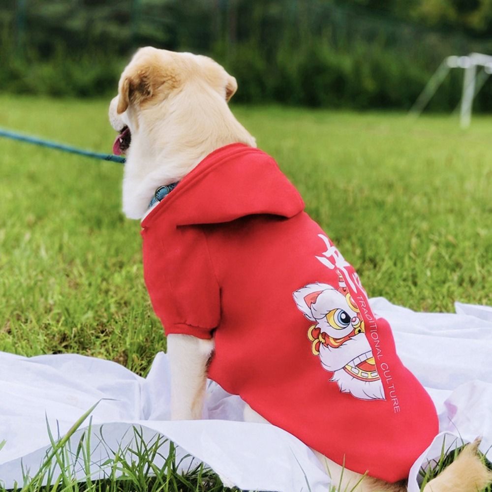 RANUN Polyester Quần áo cho chó Trung Quốc Mềm Ấm áp Áo len hình thú năm