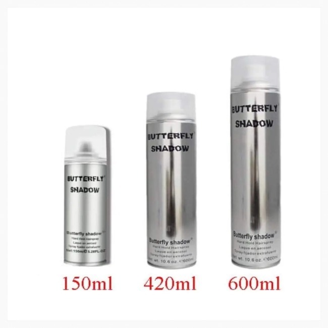 Gôm xịt tóc Butterfly Shadow - Keo xịt tóc Giữ bền nếp tóc, hương nhẹ nhàng thanh lịch - H.E.E COSMETIC
