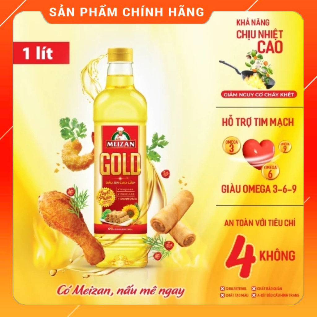 Combo 2 chai Dầu ăn cao cấp Meizan Gold 1L