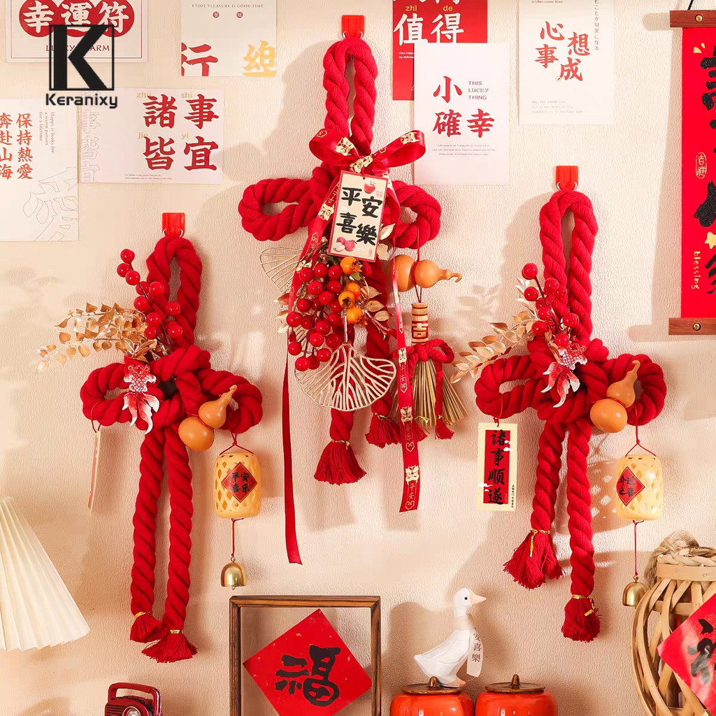 【Bhq Fu】Chinese Knot, Chinese New Year Decoration Enhance Auspiciousness, Ancient Rope Knot, Tassel Ornament, Good Meaning, for the Home. ราคา 68 บาท*ส่งฟรี