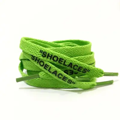 SHOELACES Off White Replacement Shoelaces Neon Green 1 Pair