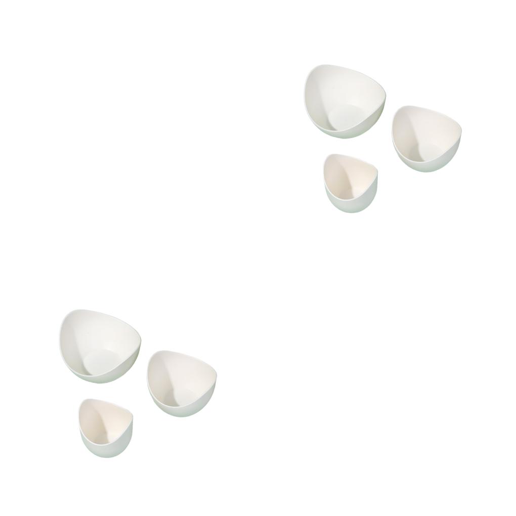 1/2/3/5 gói của 3 hạt tấm nhà bếp mở rộng hạt giống trái cây đồ ăn nhẹ món ăn Stackable có thể giặt khay Bar Biscuit Pancake Bowls Trắng