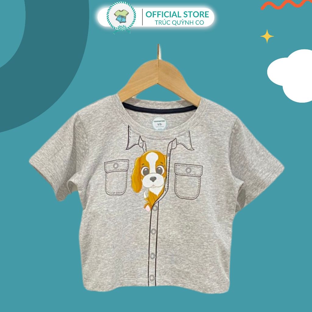 Áo Thun Bé Gái Hình Chú Chó Hoạt Hình Siêu Cute, Truc Quynh Co(12kg đến 33kg) - 2