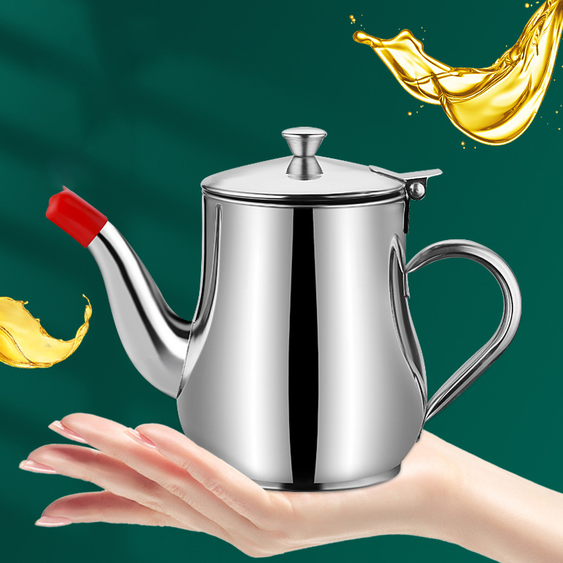 Filtered Oil Pot For Cooking Oil Pot Filtered Oil Storage Jar Oil Container With Built-in Strainer Oil Pot For Kitchen Stainless Steel Oil Pot With Strainer Household Oil Pot With Filter