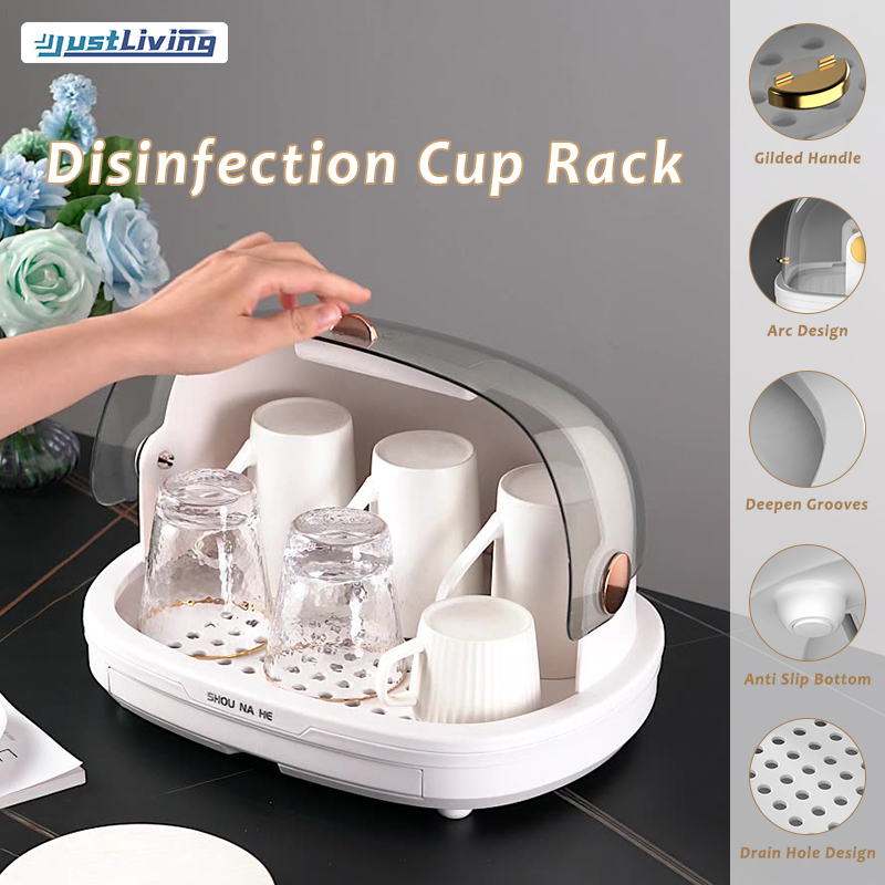 JustLiving 1PC Clean Club Elegant CLEAN DISH CARRIER DISH ORGANIZER Kitchen Sterilized Dish Rack Draining Cup Rack Dishes Cupboard Shelves Loaded with Dishes and Chopsticks with Lid Storage Box Box Home Sterilization ราคา 1,176 บาท*ส่งฟรี