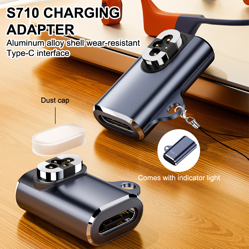 XINGHEC2 Loại C xương dẫn Tai nghe sạc từ Sạc adapter cho shokz openswim Pro S710 từ sạc Adapter