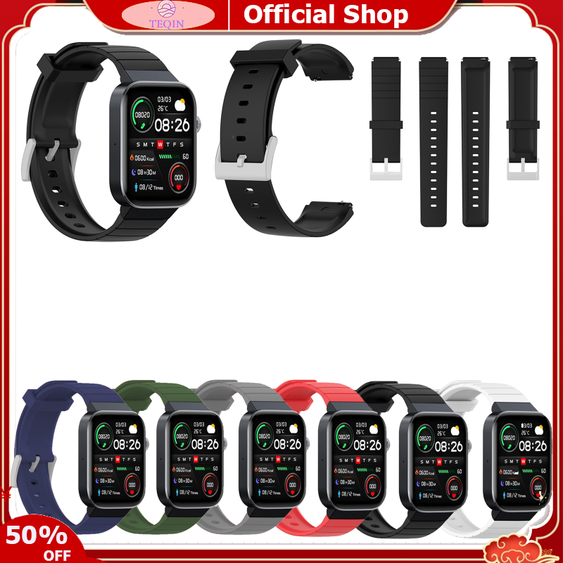 TEQIN IN stock Replacement Watch Band Soft Silicone Strap Sports Bracelet Wristband Compatible For Mibro T1 Smart Watch ราคา 43 บาท*ส่งฟรี