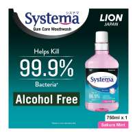 Systema Gum Care Mouthwash (Alcohol-Free) Sakura Mint 750ML