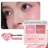 Bảng màu highlight bốn màu má hồng vintlook cho má rạng rỡ và sáng