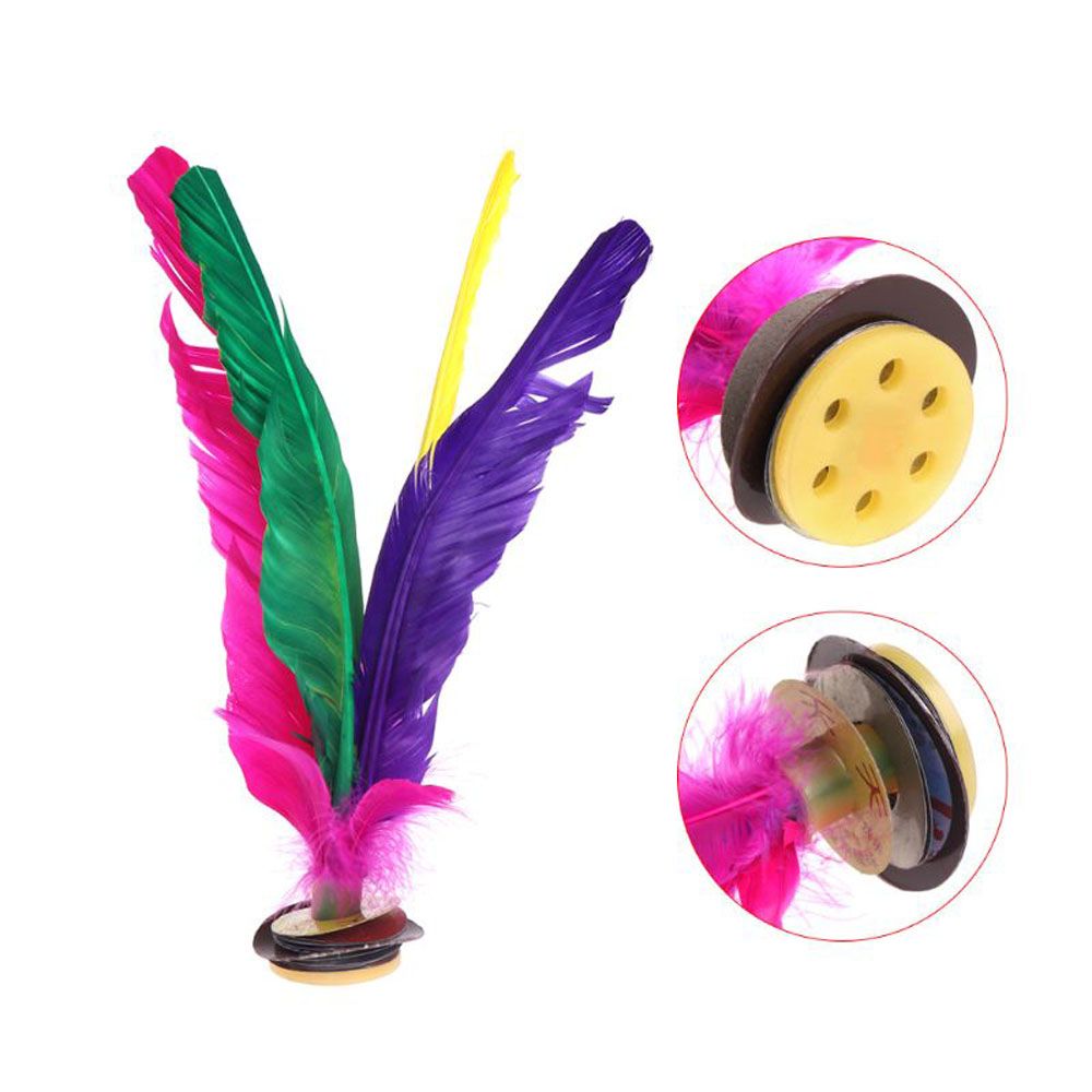 FANGGUS 6Pcs Feathers เกมกีฬากลางแจ้งจีน Jianzi การฝึกกีฬาเท้ากีฬาลูกขนไก่สำหรับเตะ