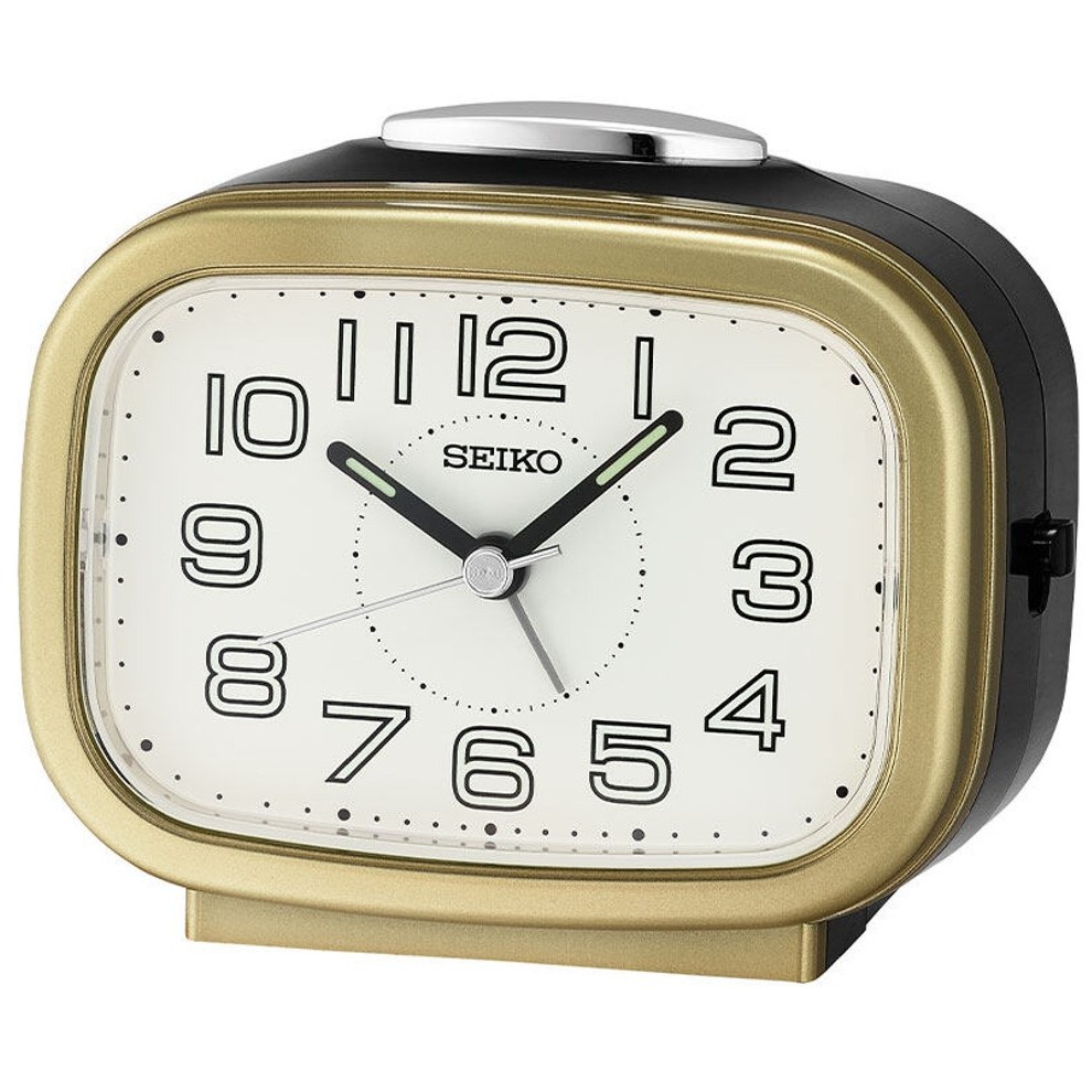 100% ORIGINAL SEIKO Quiet Sweep Analogue Bell Light Alarm Clock QHK060 [Jam Loceng]