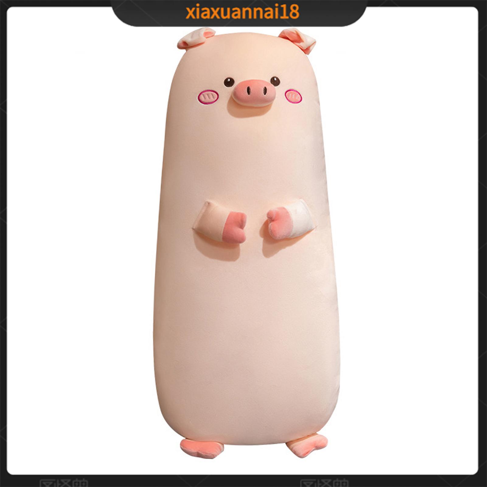 Xiaxuannai Đầu Giường Gối trang trí TV Xem Gối Mềm Lợn Sang Trọng Gối ôm hình người Dài Huggable Thú nhồi bông Cho Ngủ Ôm ấp Và người ngủ nghiêng một bên Cúng Đệm giường Hoàn Hảo Cho Comfort Và Thư Giãn