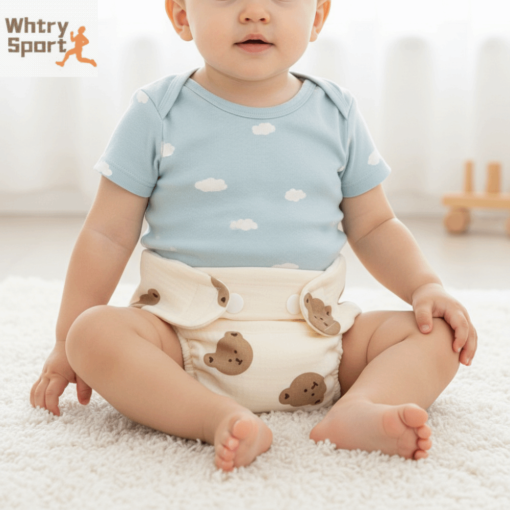 WHTRY Chống thấm nước Quần tập cho bé Thân thiện với môi trường Bông nguyên chất Tã vải cho bé Mới Thiết kế hoạt hình Quần short cho trẻ sơ sinh Trẻ sơ sinh