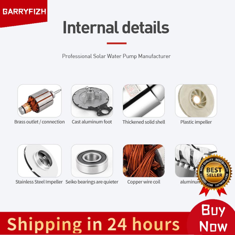 GARRYFIZH ปั๊มจุ่มสูง 260W พร้อมตัวเครื่องสแตนเลสและมอเตอร์ทองแดงสำหรับบ่อสระว่ายน้ำเรือเพาะเลี้ยงสัตว์น้ำ DC24V ราคา 1,673 บาท*ส่งฟรี