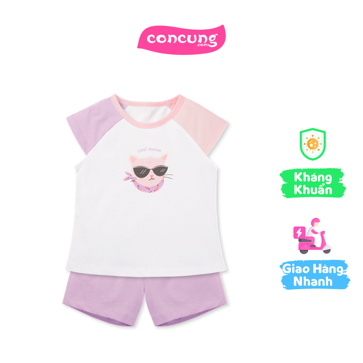 Bộ bé gái ngắn Animo Easy LU0825065 (2Y,Đỏ,TT01)