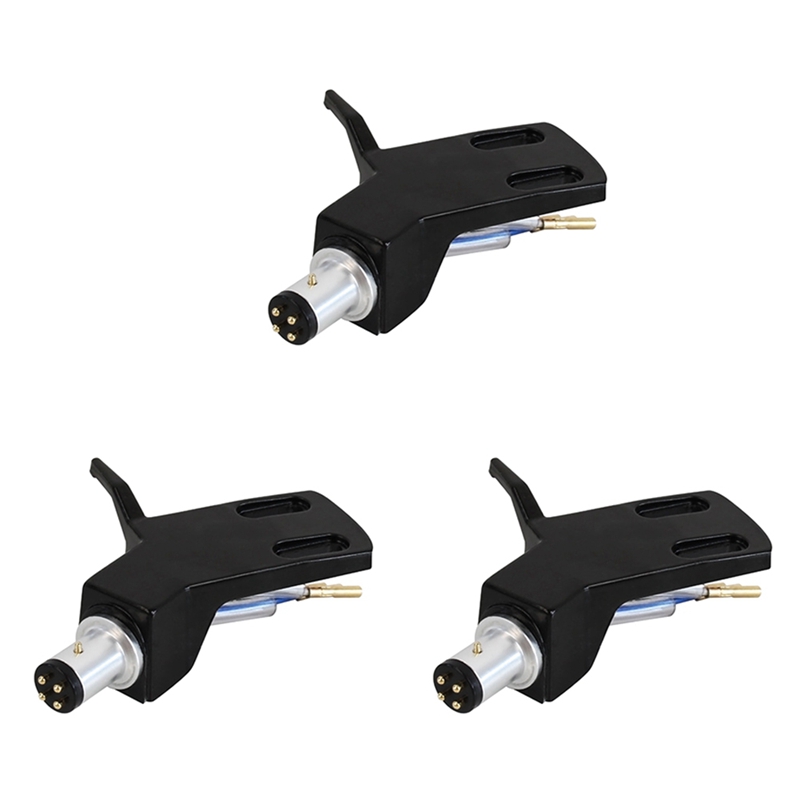 【Jiaminye】 3X Turntable Headshell Aluminium Alloy Headshell Record Turntable Needle Replacement Phono Stylus Cartridges Rack Black Presyo 1,589 Piso*Libreng Shipping