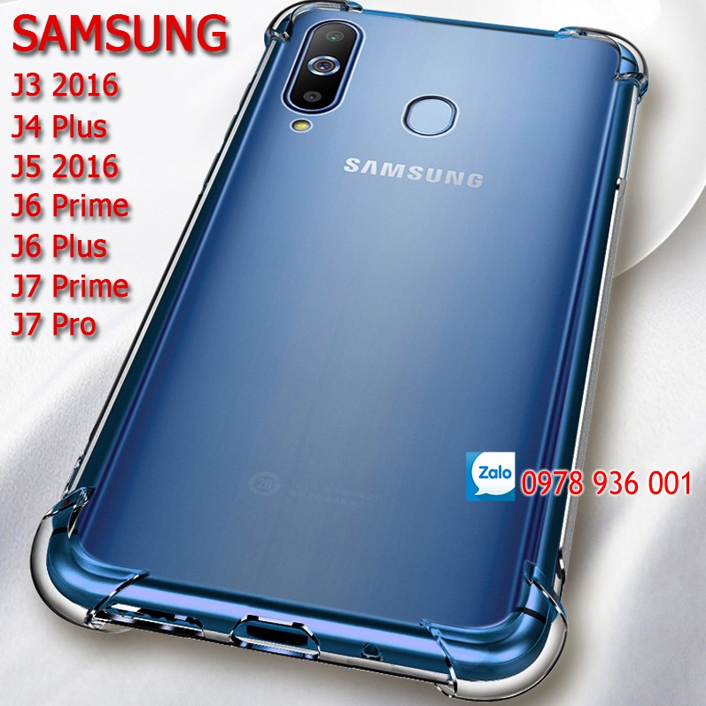 Ốp lưng Samsung J7 Prime J7 Pro J3 J2 Prime J4 J6 Plus J5 J7 2016 A8 A9 Star... nhựa dẻo CHỐNG SỐC - Trong suốt