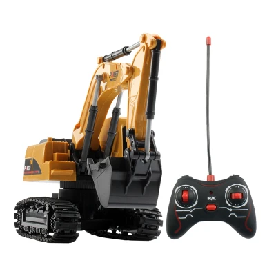 5CH Remote Control Excavator,Remote Control Truck RC Tractor Construction Vehicles Toys with Lights & Sound for Boys Girls Kids 4 5 6 7 8 Year Old