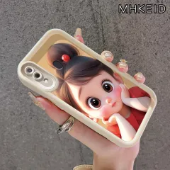 MHKEID Casing Hp Samsung Galaxy A30 A20 M10s Case Pola gadis anime yang lucu Silikon Softcase Casing pelindung lensa penuh pencegahan jatuh Barang-barang laris desain terbaru Kesing