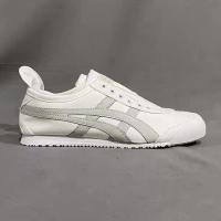 Original Tiger Shoes Casual Shoes Men and Women Classic Light Wear Easy To Wear Sports Shoes Lazy Shoes White Light Gray