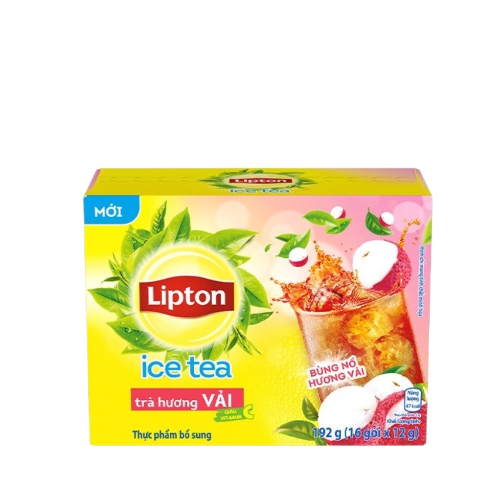 Trà Lipton hòa tan hộp (16 gói X 14g) - VẢI