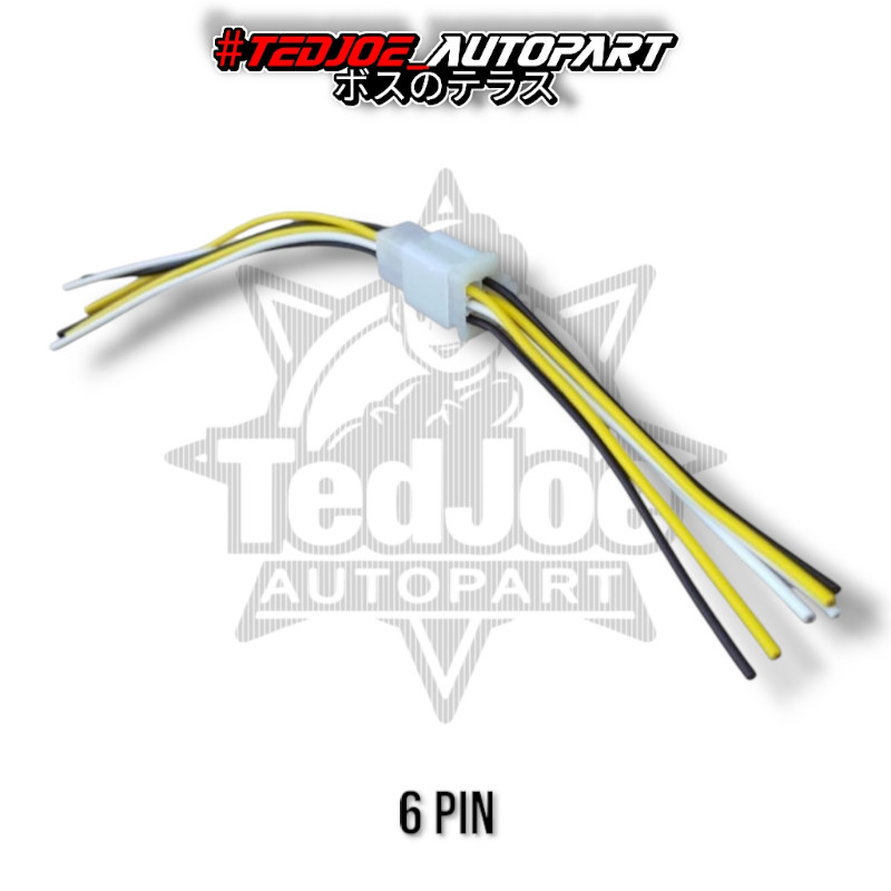 ( Per 3 Pcs ) Soket Sambungan Kabel 6 Pin Universal Semua Motor | Konektor Soket 6 Jalur Kabel Body Motor + Kabel | Soket Listrik Kabel 6 Pin Male Female Motor Matic Bebek Sport | Soket + Kabel Siap Pasang Modifikasi Harga 26,000 rupiah*Gratis Ongkir