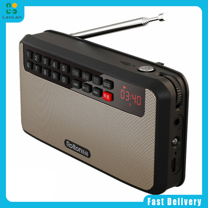 LanLan T60 Portable Radio FM Radio Pocket Rechargeable Radio Longest Lasting Best Reception MP3 Player For Senior Home