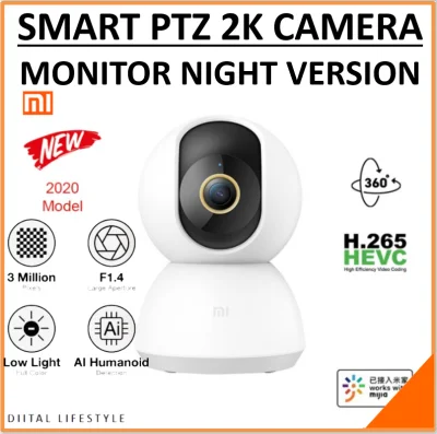 Xiaomi PTZ 2K Camera 3MP AI Smart IP Camera Home Security Cam Monitor Night Vision Video Webcam Panoramic Smart Camera MJSXJ09CM