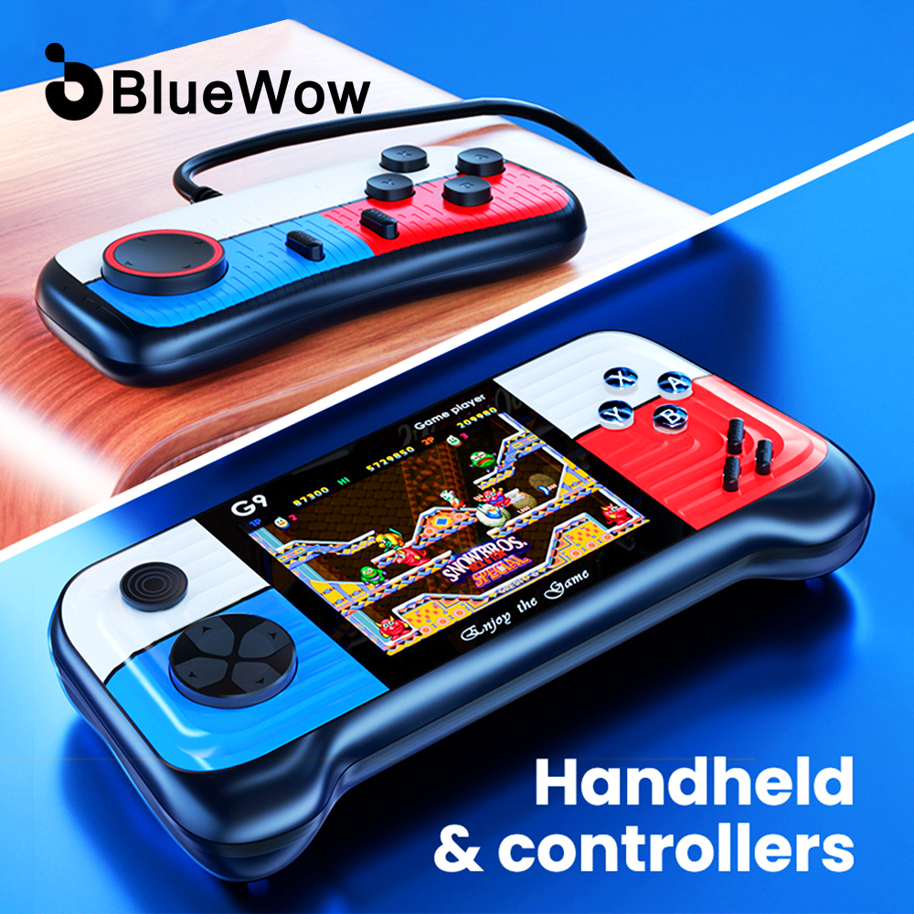 BlueWow Retro Handheld Game Console with 500 Classic Games | TV Connection & Two-Player Mode | Fun for Kids & Family G9 - ยี่ห้อ DAMILE ราคา 473 บาท*ส่งฟรี