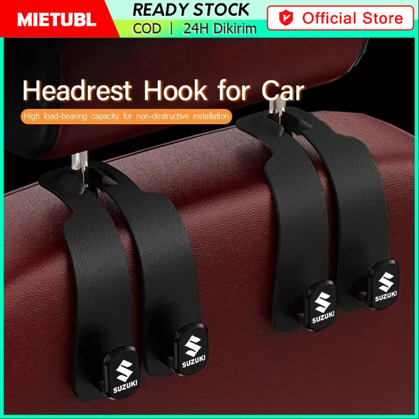Gantungan Barang Double Hook Mobil Kulit Suede dengan Logo Suzuki / Gantungan Mobil Untuk Sandaran Jok Mobil, Logam Suede, Jok Belakang, Hanger Kursi Mobil Gantungan Barang Kait Kursi Mobil Mewah Kait Mobil Harga 19,000 rupiah*Gratis Ongkir