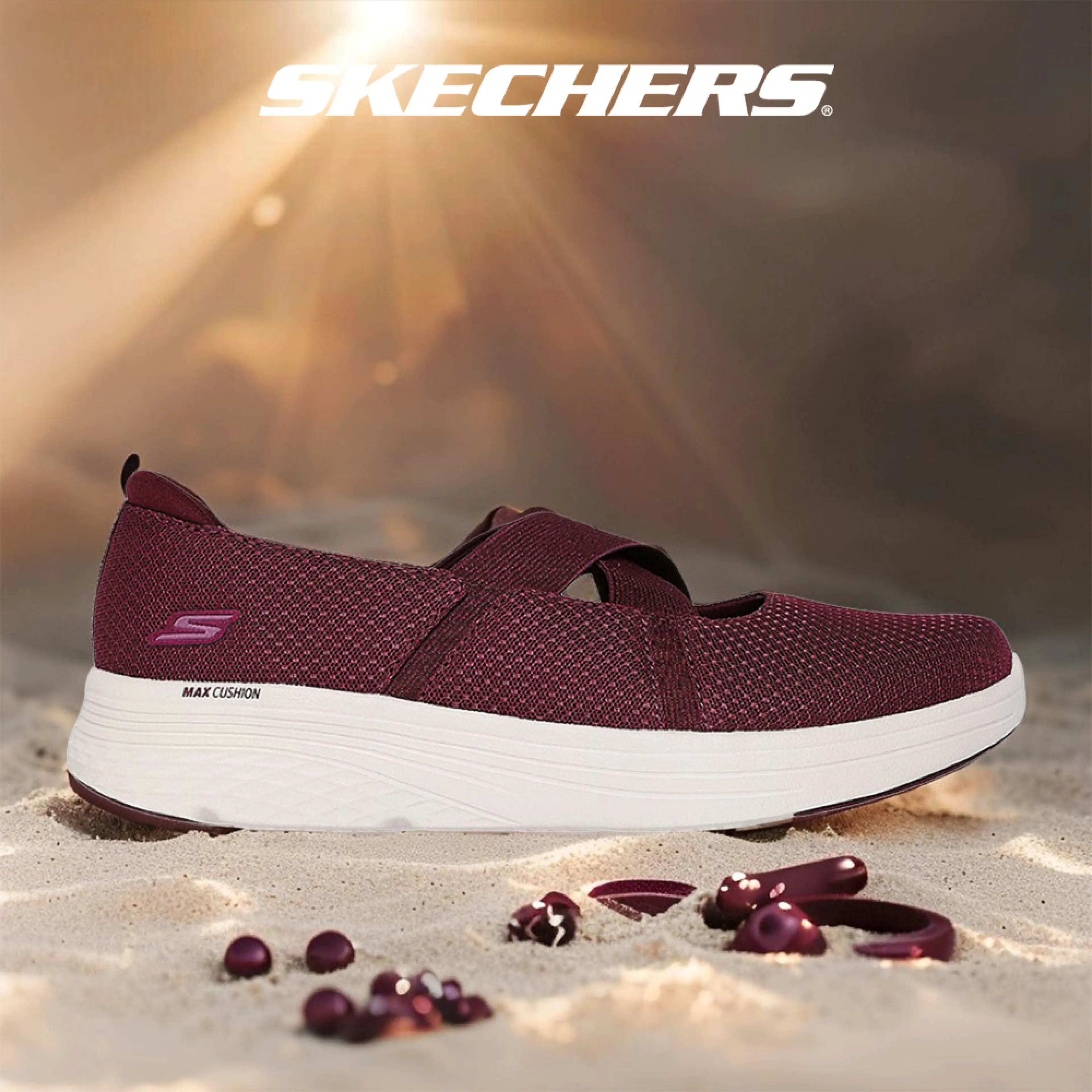 Skechers สเก็ตเชอร์ส รองเท้าผู้หญิง Women On-The-Go Max Cushioning Lite Walking Shoes - 136707-BURG