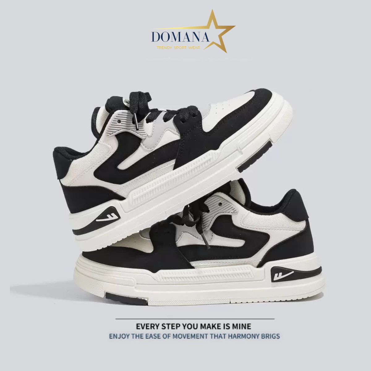 Giày thể thao Unisex Warrior chính hãng| Giày thể thao nam nữ |Đế dày phiên bản da cao cấp| Domana WXY-E141C
