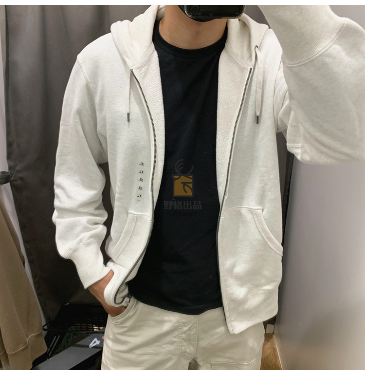 2024 nhập khẩu mới Uniqlo Yog u gia đình Áo len trùm đầu Áo cardigan có khóa kéo phong cách thể thao