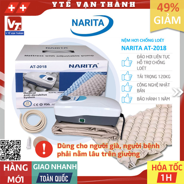 ✅ Nệm Hơi Chống Loét NARITA AT-2018 | Đệm hơi chống loét cho người bệnh -VT0097 - Y Tế Vạn Thành