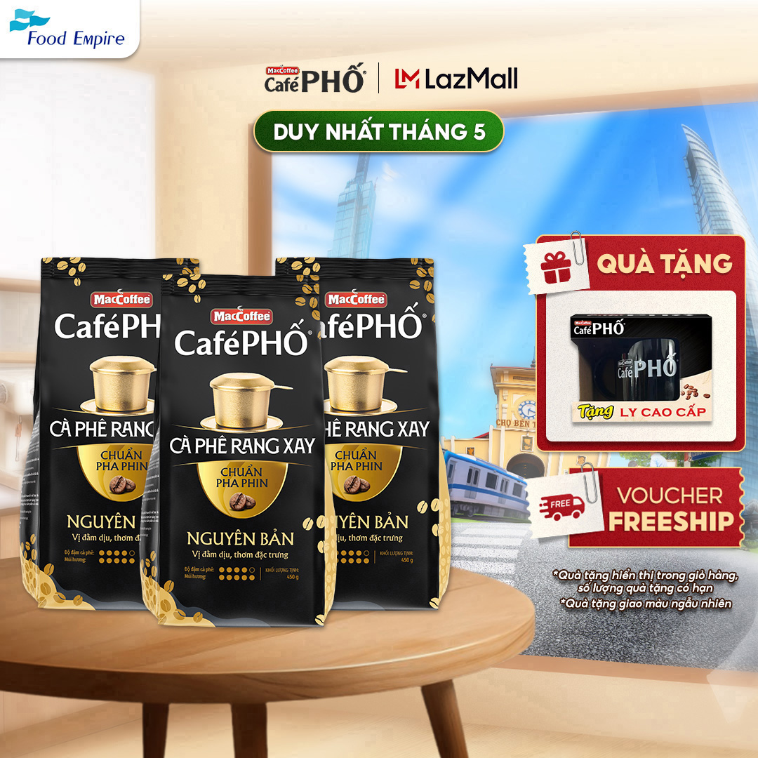 Combo 3 Túi cà phê Phố Rang Xay - MacCoffee 450gr