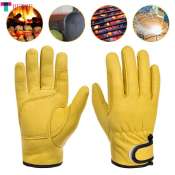 BEOP Cowhide Work Gloves for Welding and Outdoor Protection