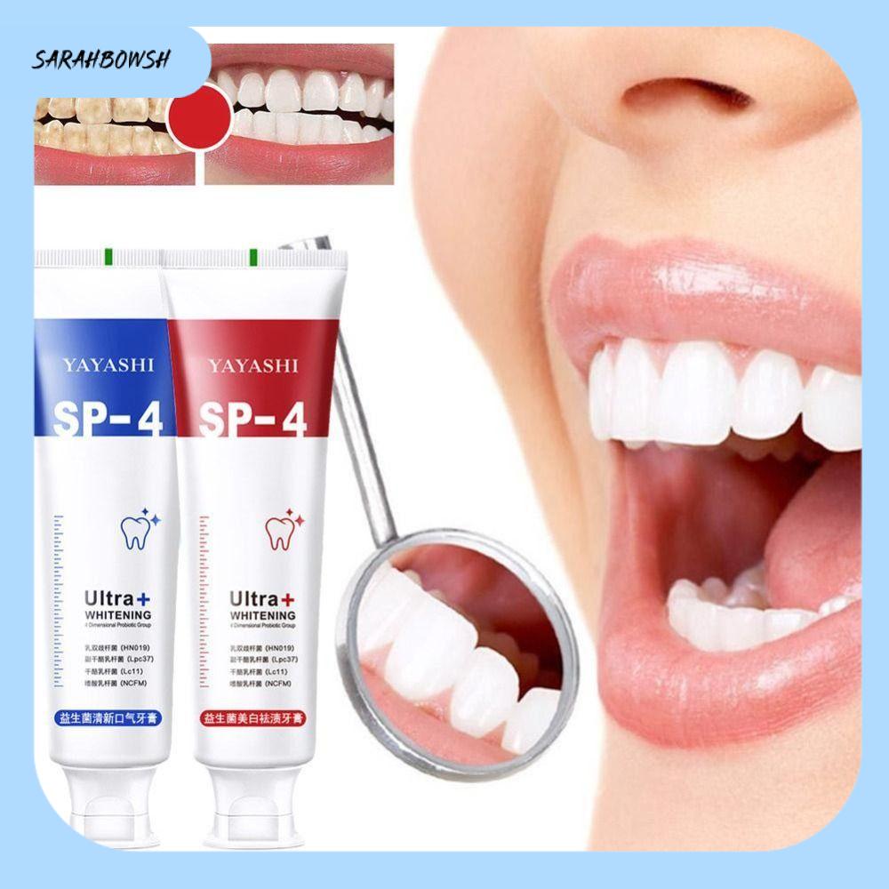 SARAHBOWSH Tăng cường răng Loại bỏ mảng bám vết bẩn sâu Làm Trắng Răng Sửa chữa răng Làm sáng da Kem đánh răng Probiotic SP-4 Hơi thở tươi mát