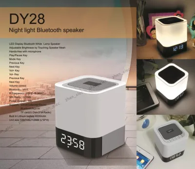 Bluetooth Speaker Musky DY28 LED Night Light Wireless Mini HIFI SD Card AUX Portable Speaker Super Quality Wireless Speaker Super Bass Sound Wireless Speaker For MUSKY