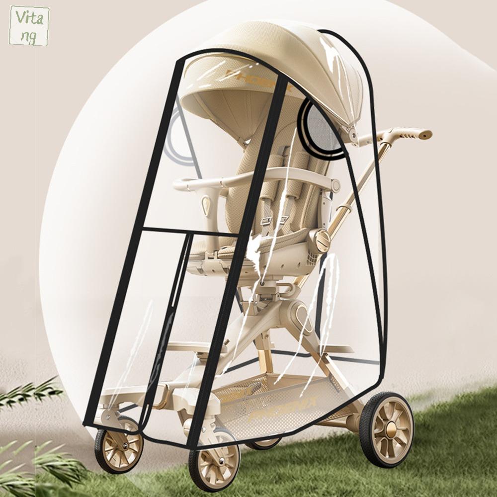 VITANG Trong suốt Bạt che mưa cho xe đẩy trẻ em Chống nước Chống gió Áo mưa cho xe đẩy Phụ kiện xe đẩy Chế độ xem không bị cản trở Bạt che mưa cho xe đẩy em bé Ngoài trời