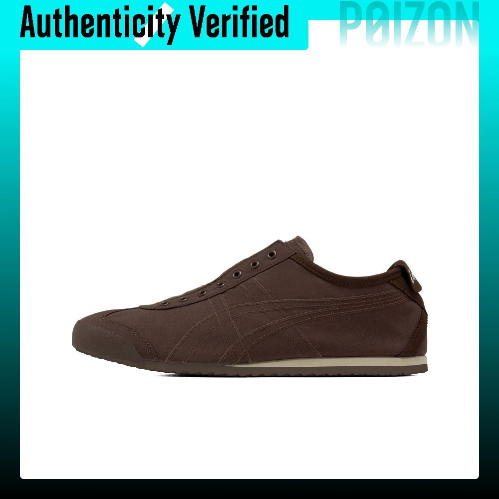 รองเท้าผ้าใบ รองเท้าลำลองผู้ชาย Onitsuka Tiger MEXICO 66 SLIP on Fabric Low top Unisex สีน้ำตาลเข้ม 1183B603-202 ราคา 23,175 บาท*ส่งฟรี