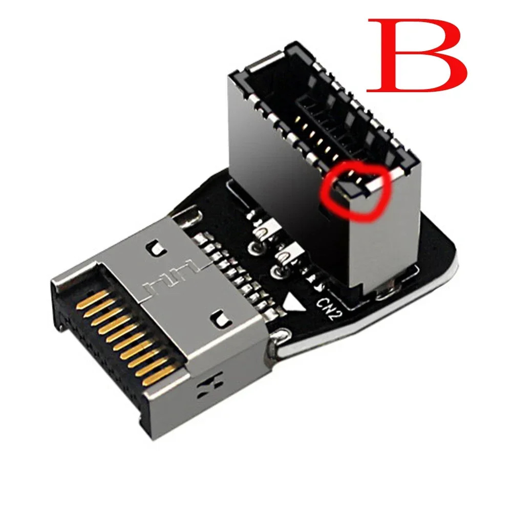 Type-E 90 Độ Bo Mạch Máy Tính USB3.1 10G Đầu Nối Bộ Chuyển Đổi Dây Lắp Đặt Type-C Phía Trước