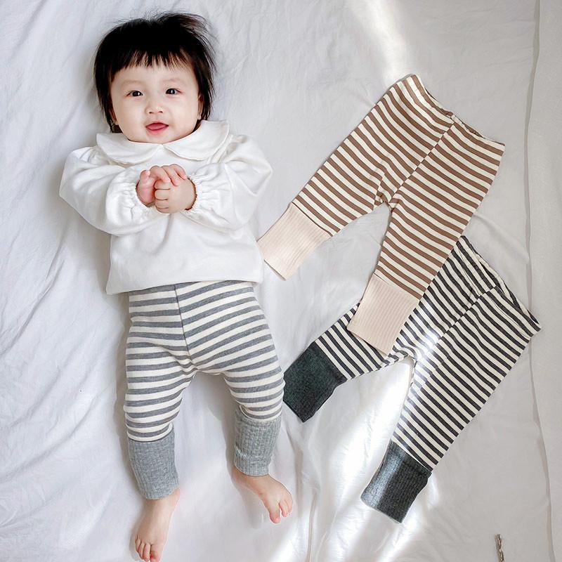 Quần dài sọc quần legging co giãn bé gái bé trai sơ sinh