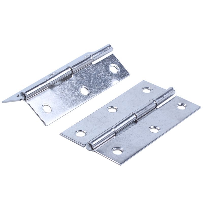 20 Pcs 3-inch Long Screws Mounted Cabinet Door Butt Hinges Silver